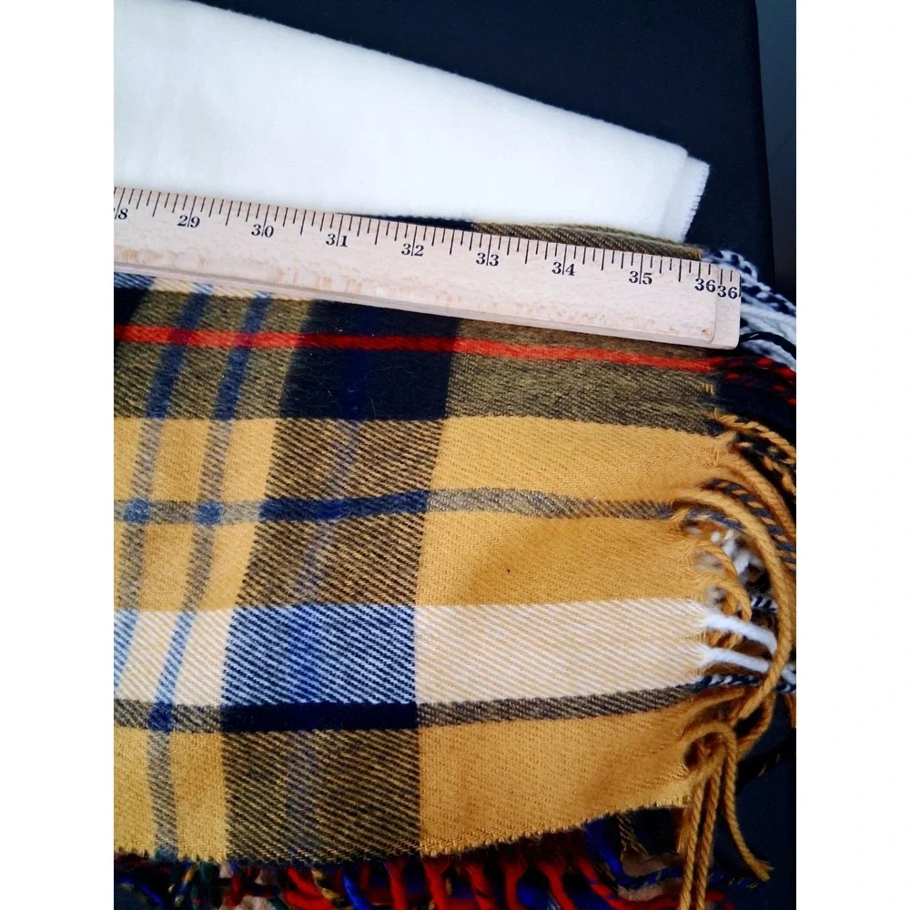 Cashmink Scarf Lot of 4 V. Fraas Christian Dior Cashmaire Fringe Vintage SOFT